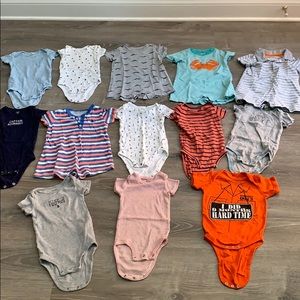 1 3 piece lot of baby boys clothes size 12 months.